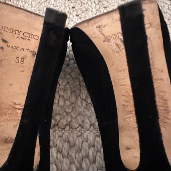 Jimmy Choo Luna Black Suede Platform
Peep Toe High Heels Size 39 (US 8-9) - Picture 12 of 12